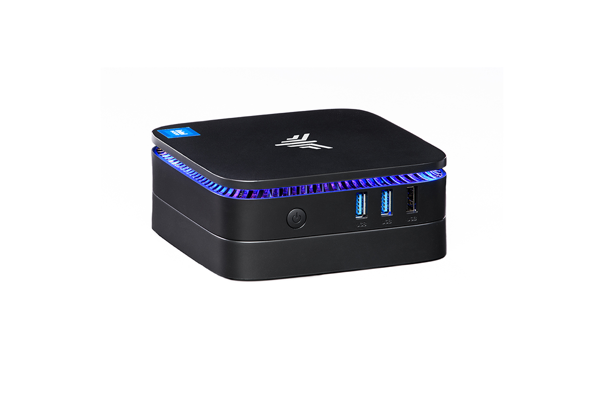 Broonbee Nano Mini PC | Celeron N5105 | 500GB NVMe SSD High Speed | 16GB DDR4 RAM | Blue RGB Beleuchtung | Ultra Kompakt Design | Silent Betrieb | High Performance