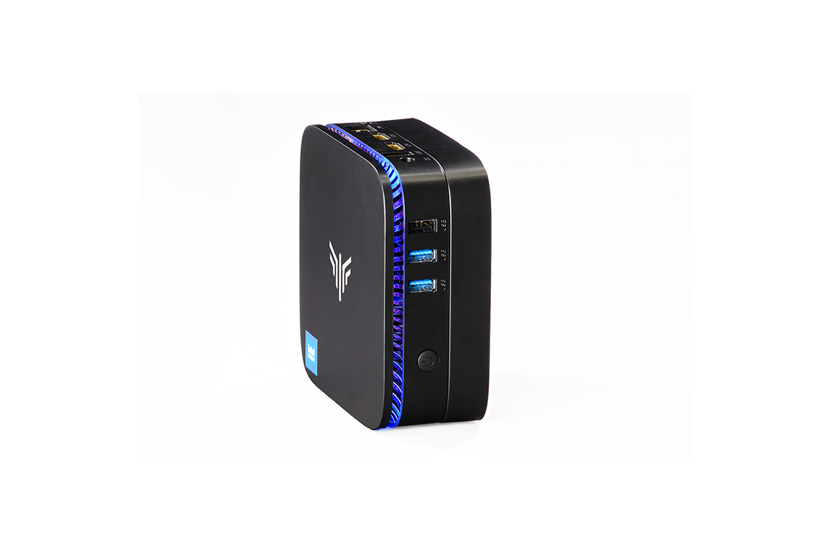 Broonbee Nano Mini PC | Celeron N5105 | 500GB NVMe SSD High Speed | 16GB DDR4 RAM | Blue RGB Beleuchtung | Ultra Kompakt Design | Silent Betrieb | High Performance